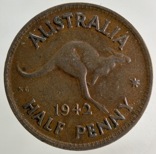 1942 Australia Half - Penny Coin | Fine Collectable Grade