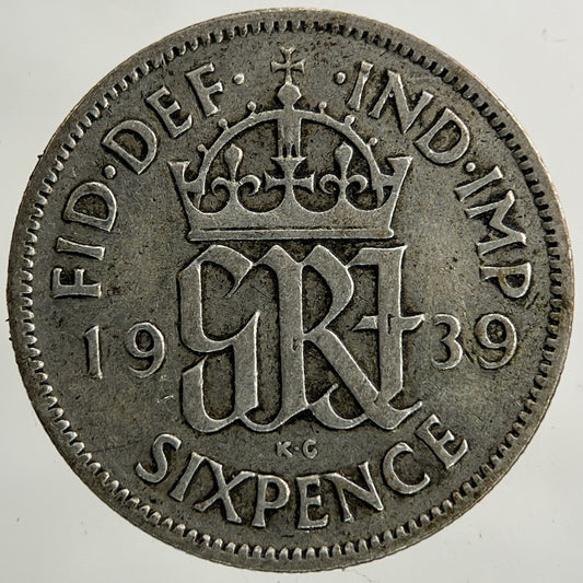1939 George VI Sixpence Silver Coin | Collectable Grade