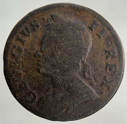 1754 George II 2nd Farthing Coin | Collectable Grade