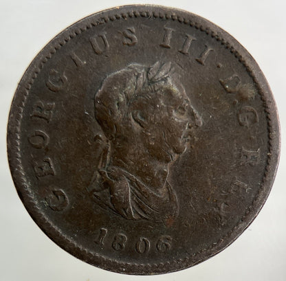 1806 George III 3rd Half - Penny Coin | Fine Collectable Grade