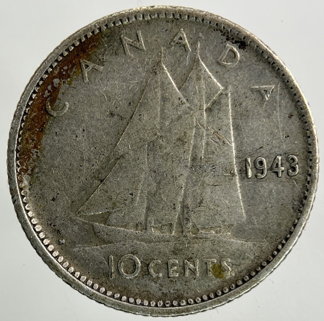 1943 Canada 10 Cents Silver Coin | Collectable Grade