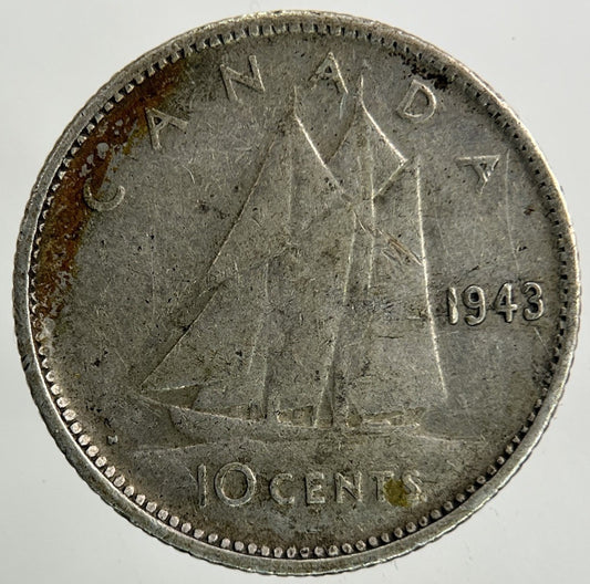 1943 Canada 10 Cents Silver Coin | Collectable Grade