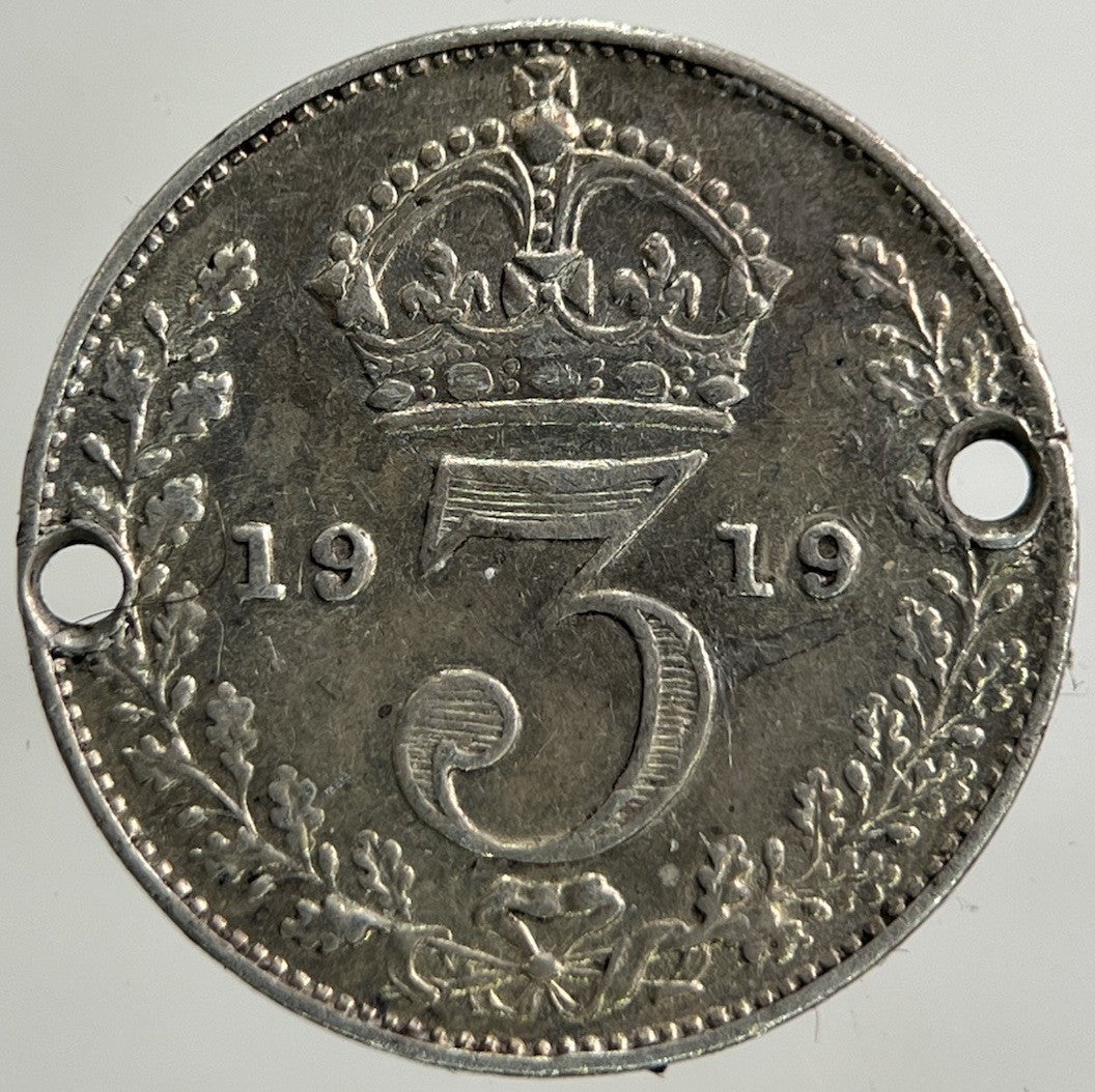 1919 George V Threepence Silver Coin | Fine Collectable Grade