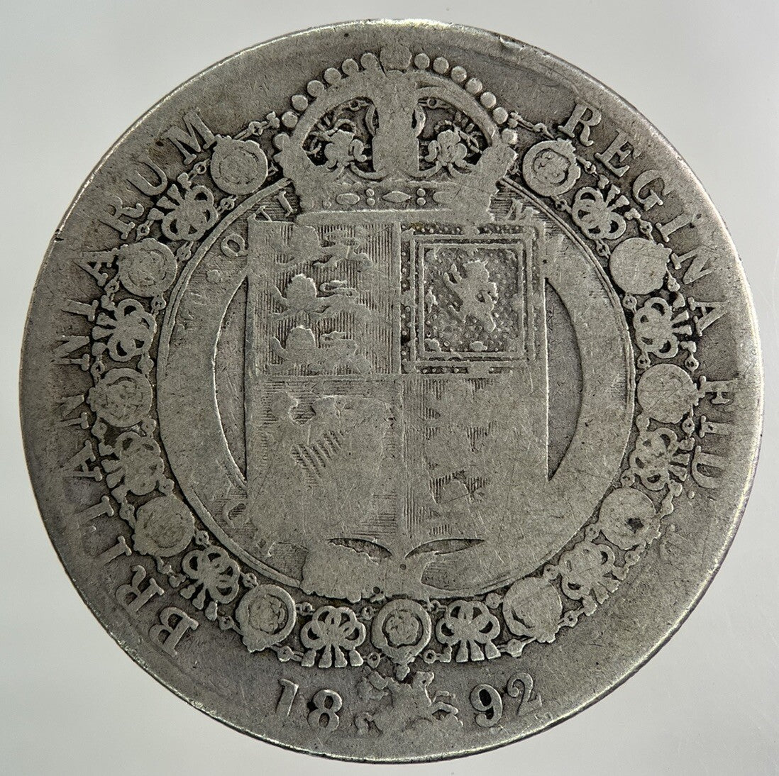 1892 Victoria Half - Crown Silver Coin | Collectable Grade