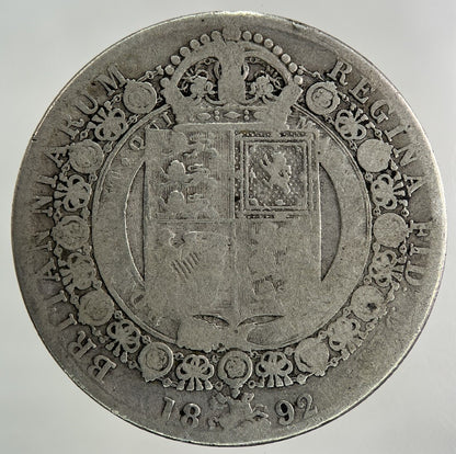 1892 Victoria Half - Crown Silver Coin | Collectable Grade