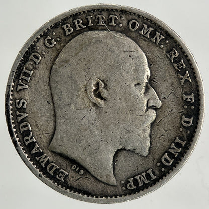 1908 Edward VII Threepence Silver Coin | Fine Collectable Grade