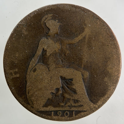 1901 Victoria Half - Penny Coin | Fair Grade
