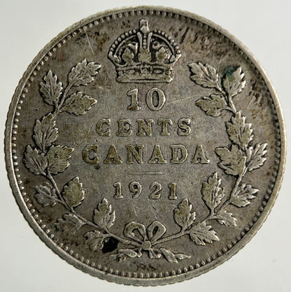 1921 Canada 10 Cents Silver Coin | Collectable Grade