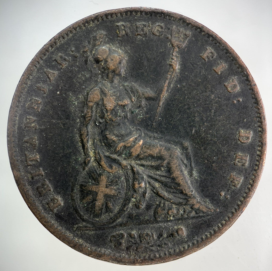 1854 Victoria One Penny Coin | Fine Collectable Grade