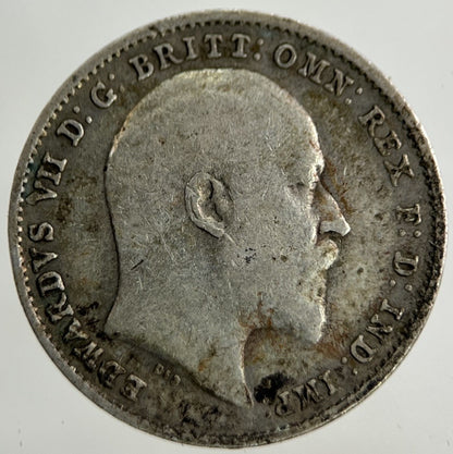 1908 Edward VII Threepence Silver Coin | Fine Collectable Grade