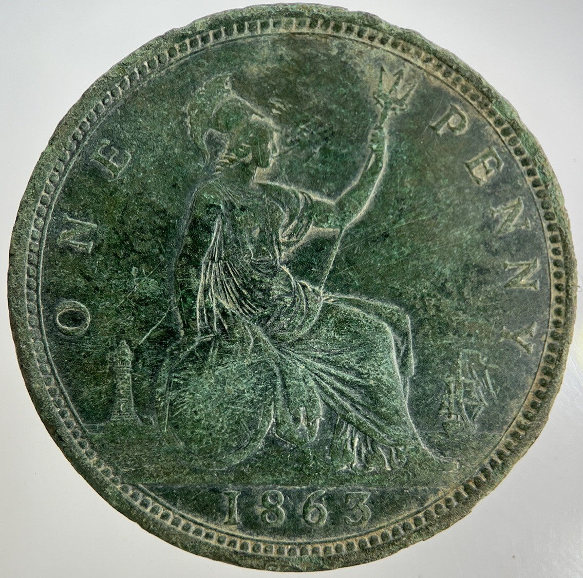 1863 Victoria One Penny Coin | Collectable Grade