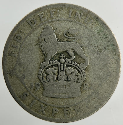 1922 George V Sixpence Silver Coin | Fair Grade
