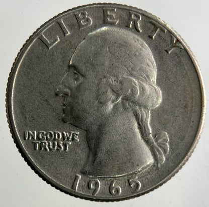 1965 US USA Quarter Dollar Coin | Fine Collectable Grade