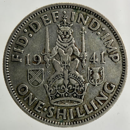 1941 George VI Shilling Silver Coin | Fine Collectable Grade