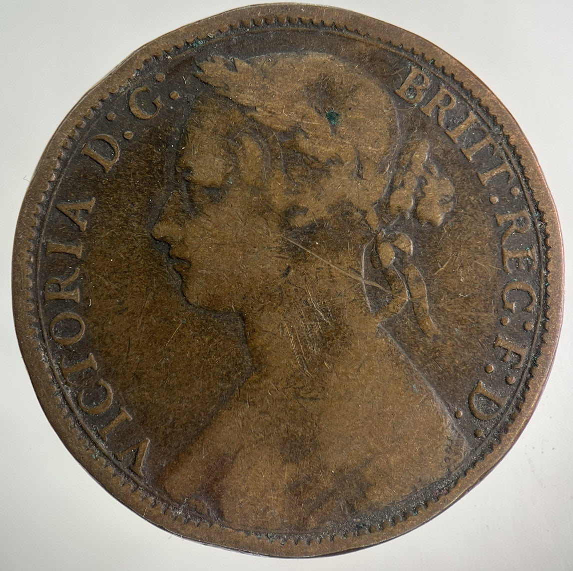 1876 - H Victoria One Penny Coin | Collectable Grade