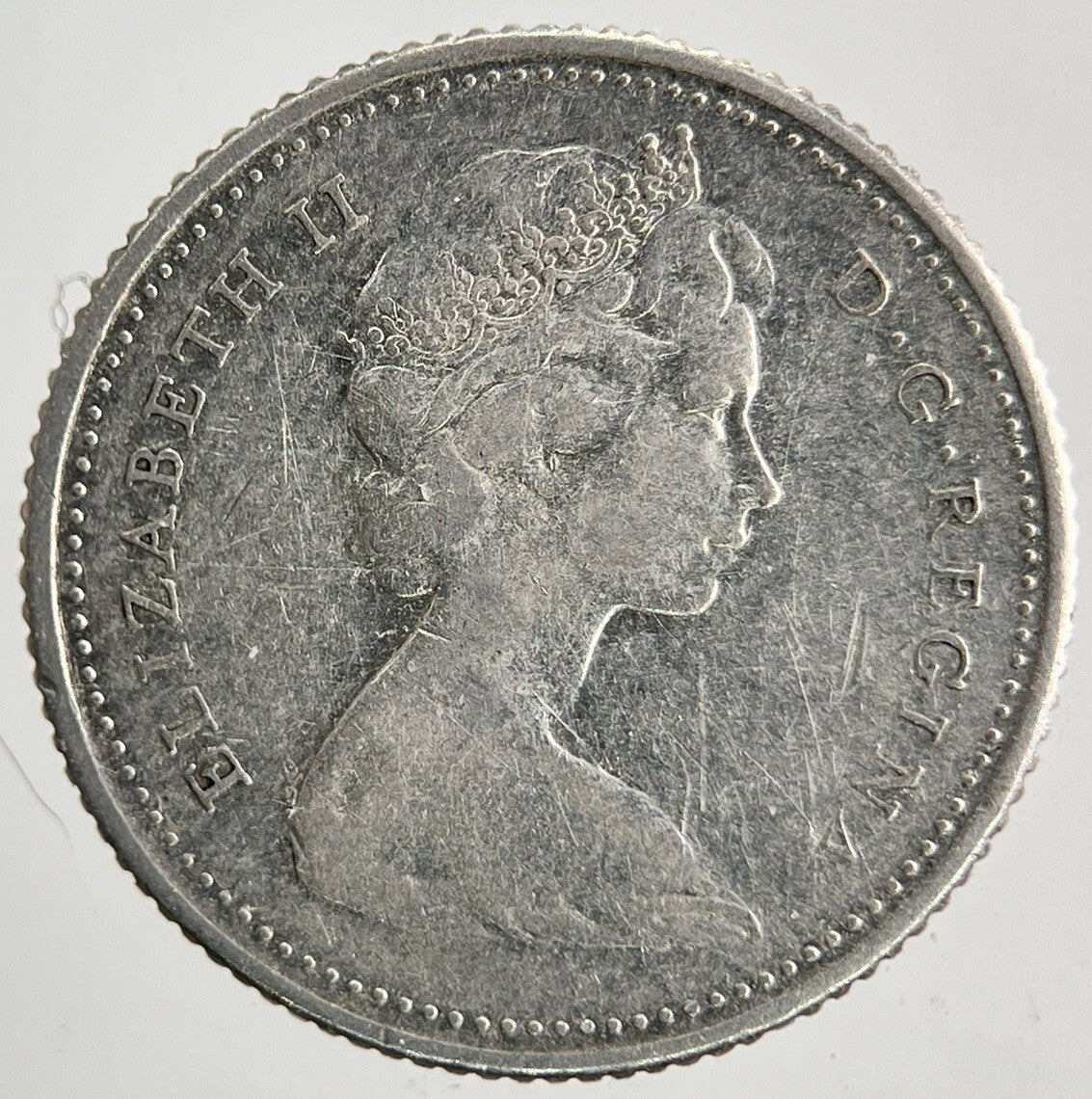 1965 Canada 10 Cents Silver Coin | Fine Collectable Grade | a9440
