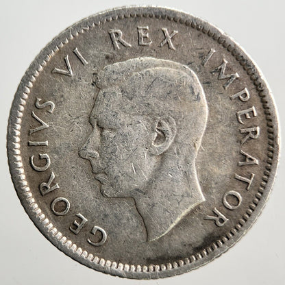 1937 South Africa Sixpence Silver Coin | Fine Collectable Grade