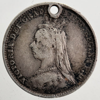 1887 Victoria Threepence Silver Coin | Fine Collectable Grade | a5428