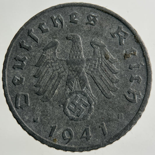 1941 Germany German Nazi 5 Pfennig Coin | Fine Collectable Grade