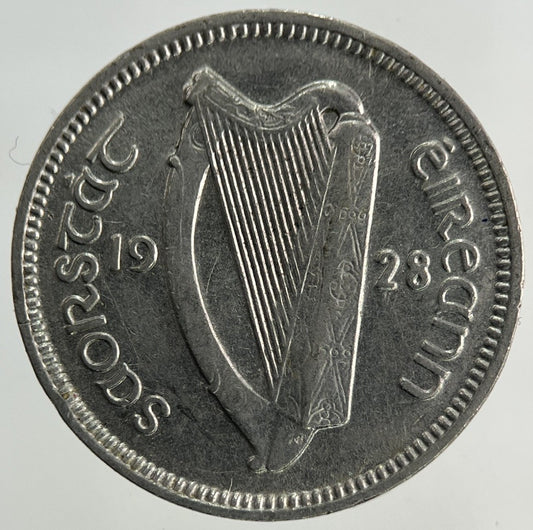 1928 Irish Threepence Coin | Fine Collectable Grade
