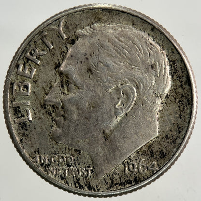 1964 - D US USA Roosevelt Dime Silver Coin | Fine Collectable Grade