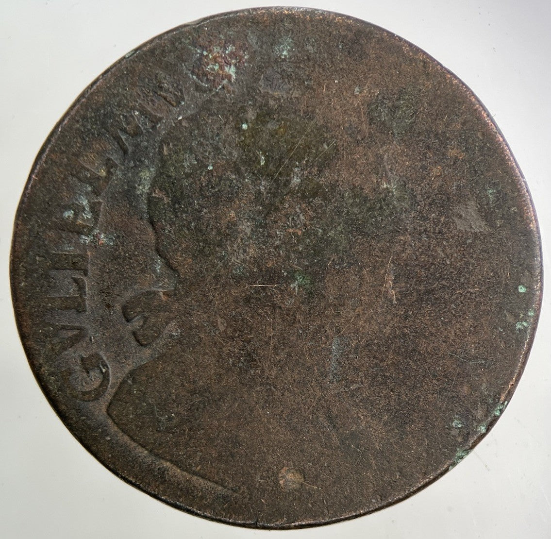 British William III 3rd Half - Penny Coin | Worn Grade