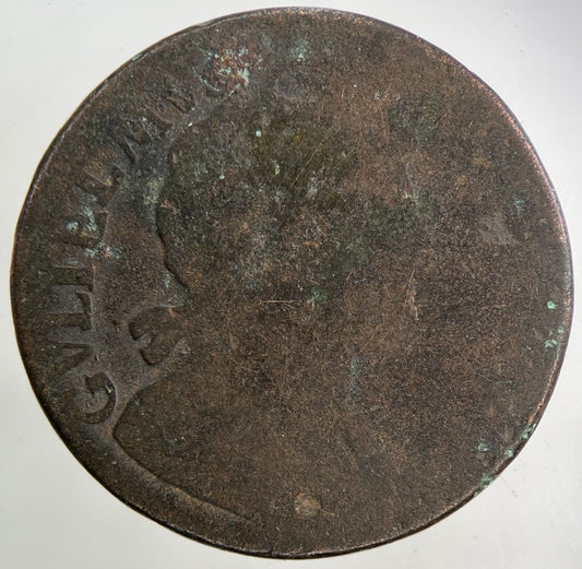 British William III 3rd Half - Penny Coin | Worn Grade