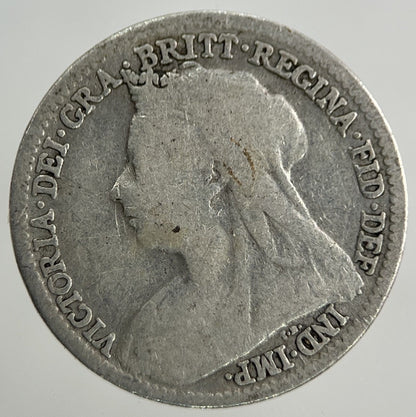 1901 Victoria Threepence Silver Coin | Fair Grade