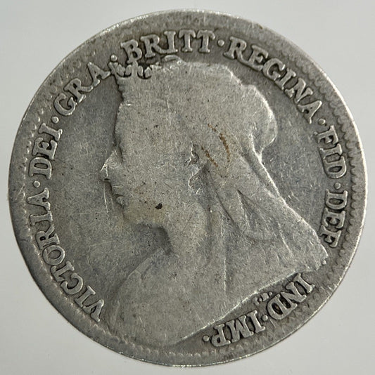 1901 Victoria Threepence Silver Coin | Fair Grade