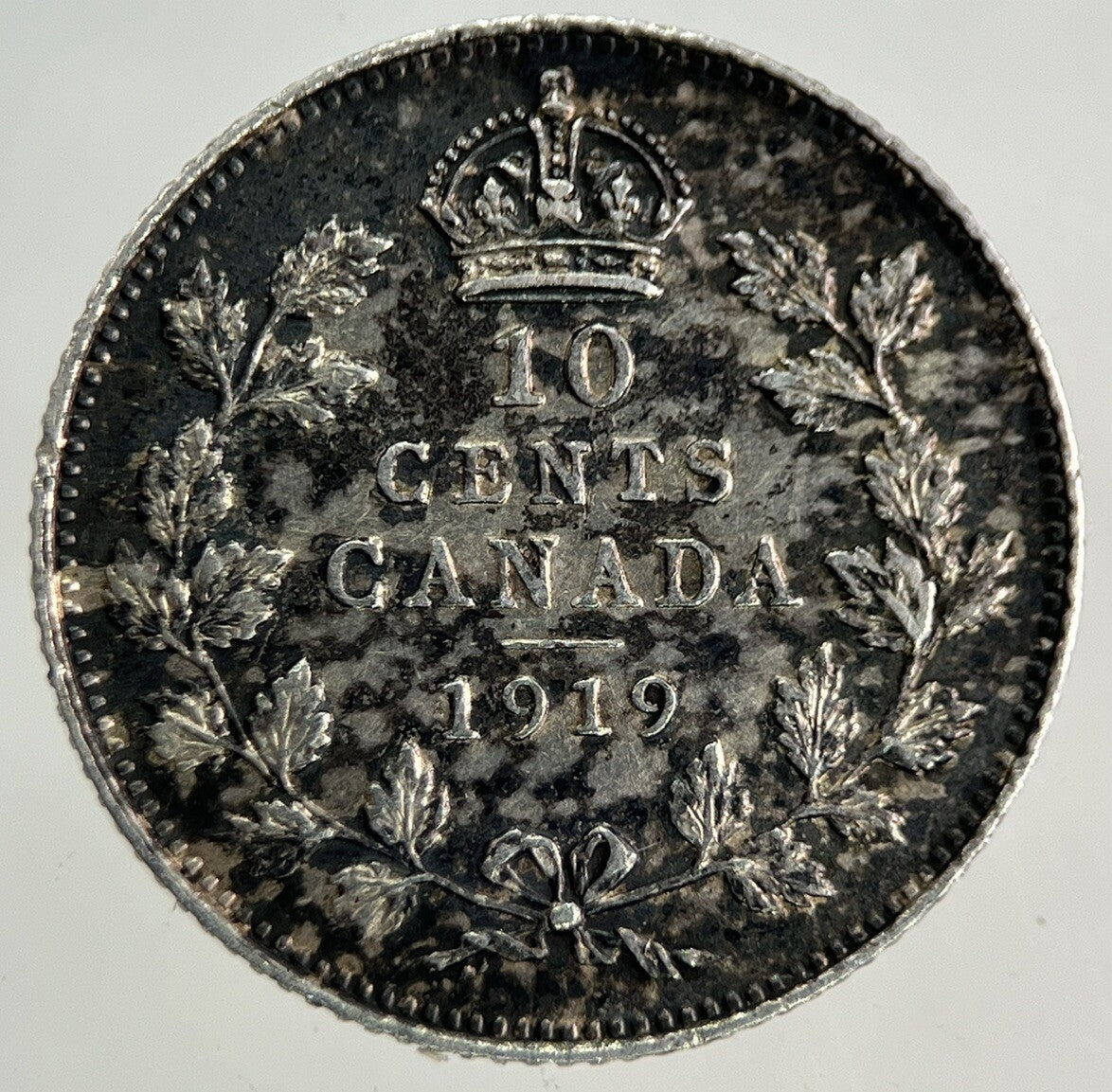 1919 Canada 10 Cents Silver Coin | Very High Grade
