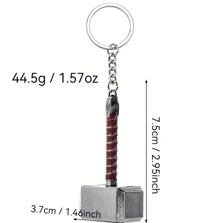 Metal Thor Hammer Shaped Bottle Opener Keyring Premium Keychain Gift UK