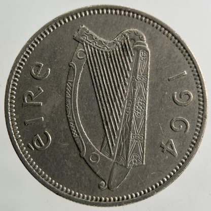 1964 Irish Ireland One Shilling Coin | Fine Collectable Grade