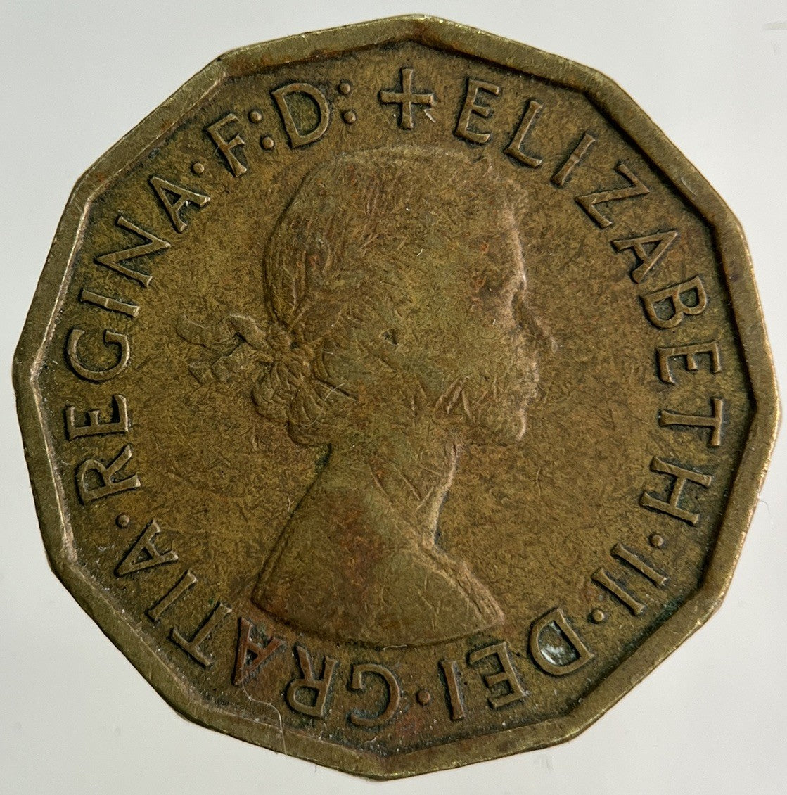 1964 Elizabeth II 2nd Brass Threepence Coin | Fine Collectable Grade