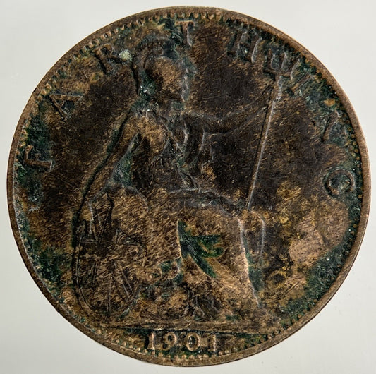 1901 Victoria Farthing Coin | Fine Collectable Grade