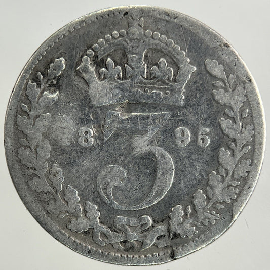1895 Victoria Threepence Silver Coin | Collectable Grade