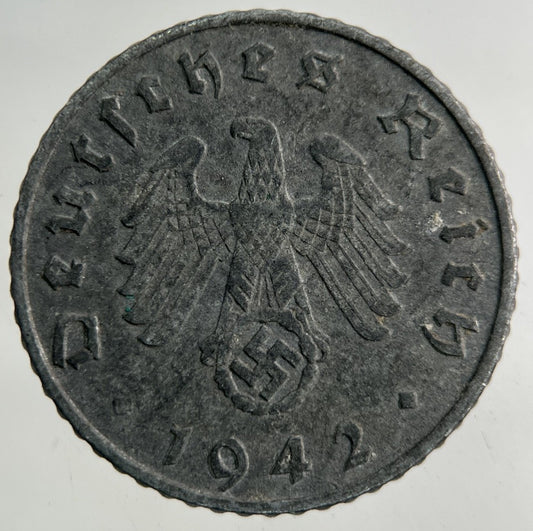 1942 Germany German Nazi 5 Pfennig Coin | Fine Collectable Grade