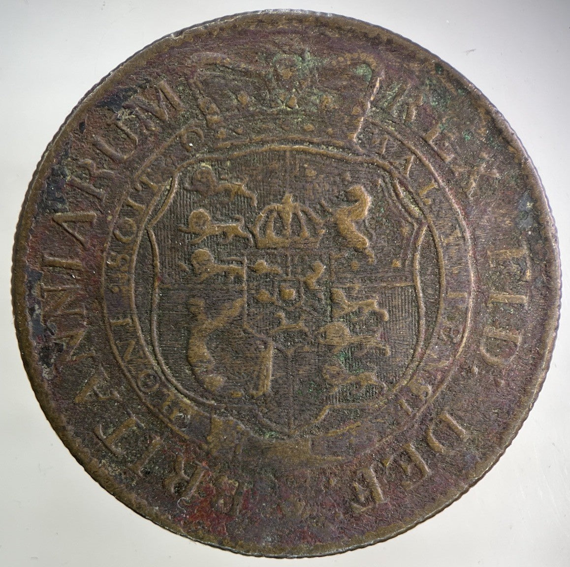 1818 Old Copper Forgery George III 3rd Half - Crown Coin | Collectable Grade