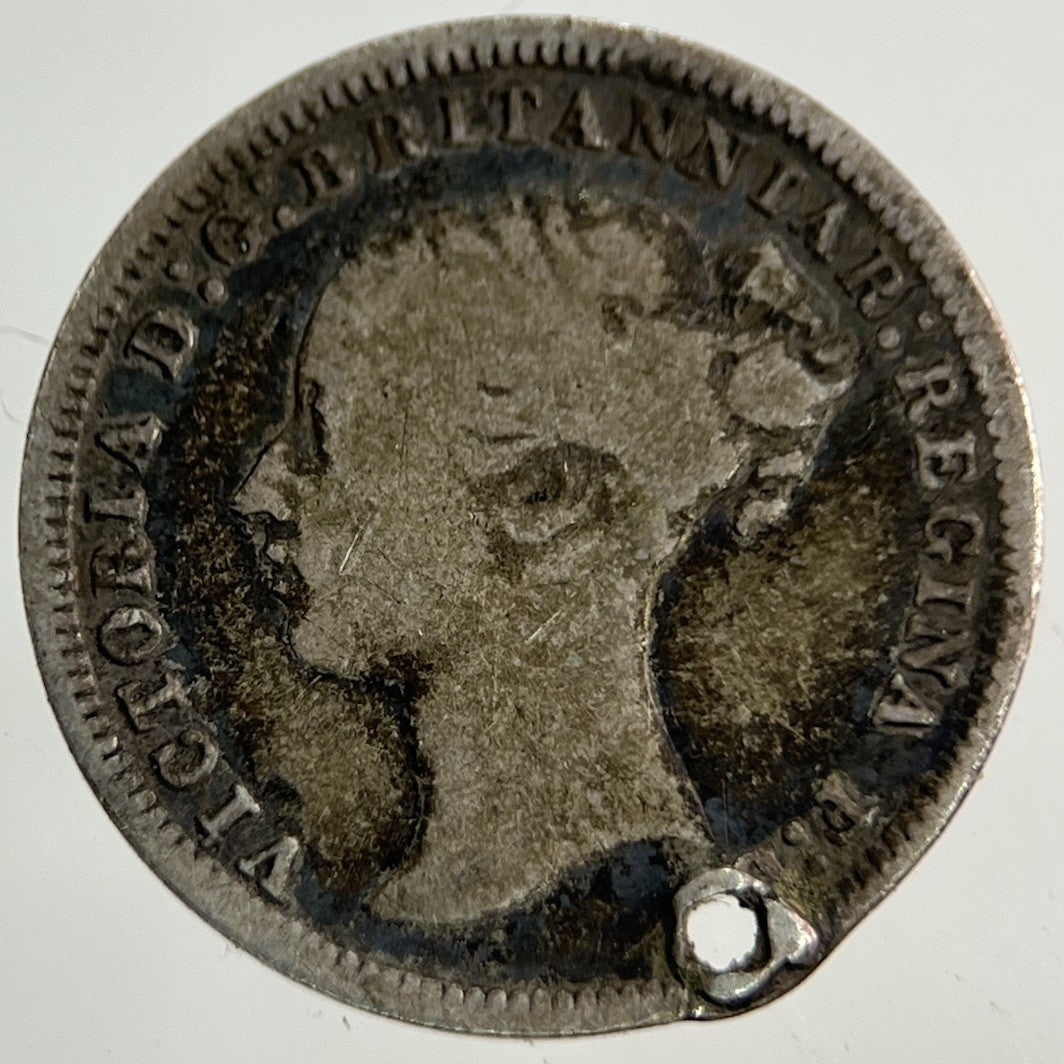 1874 Victoria Threepence Silver Coin | Fine Collectable Grade