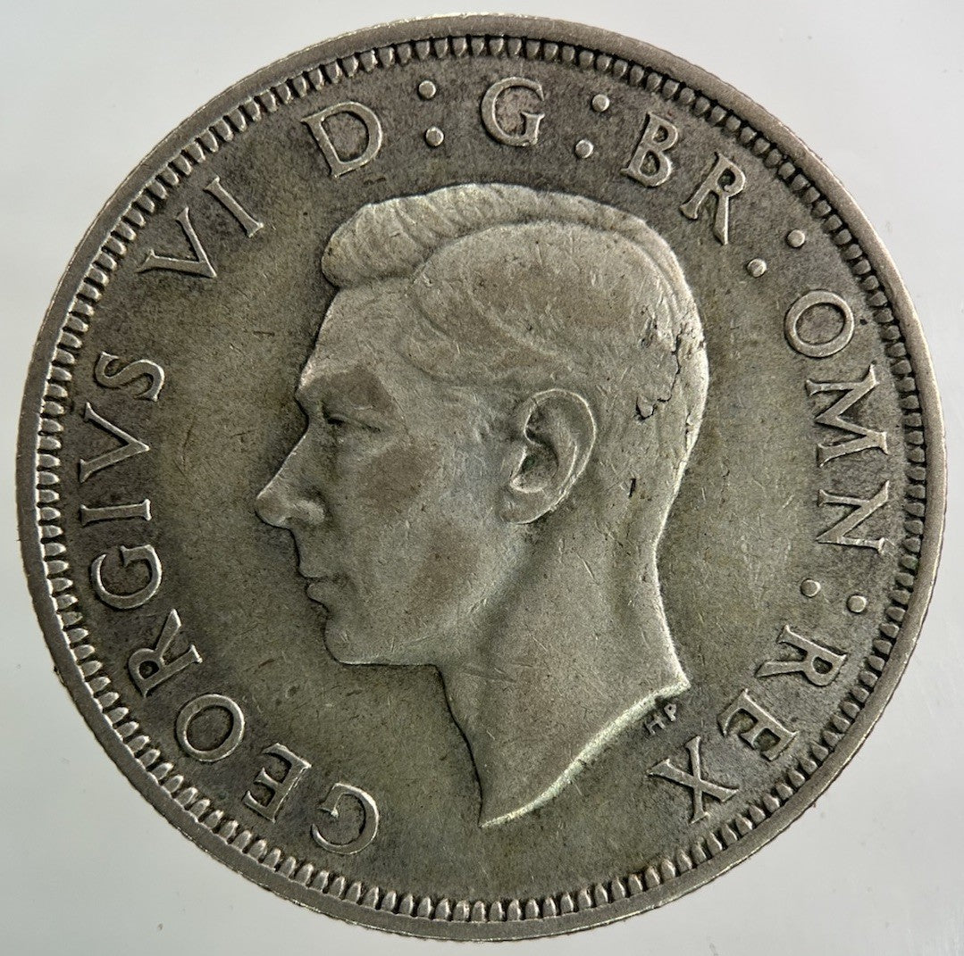 1945 George VI Half - Crown Silver Coin | Fine Collectable Grade