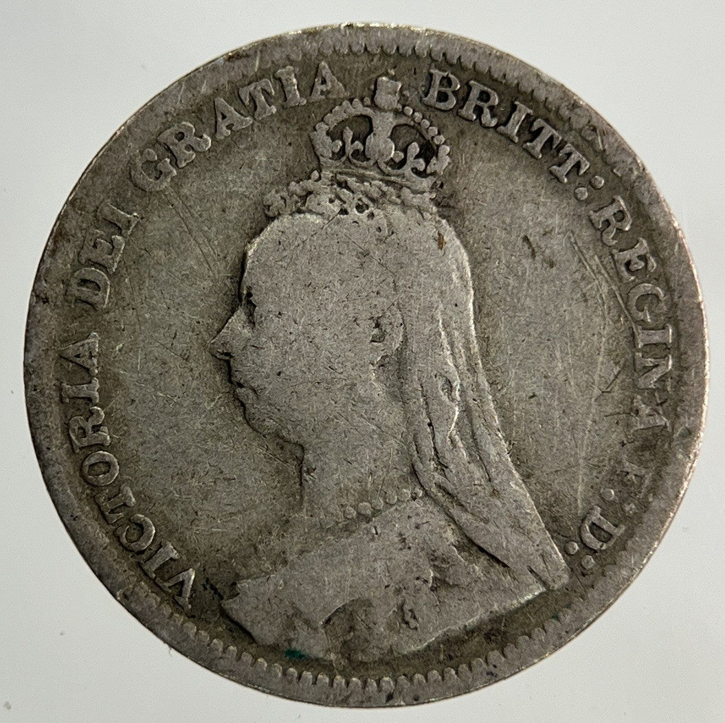 1893 Victoria Threepence Silver Coin | Fine Collectable Grade