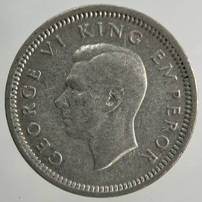 1945 New Zealand Threepence Silver Coin | Fine Collectable Grade