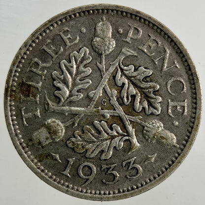 1933 George V Threepence Silver Coin | Collectable Grade