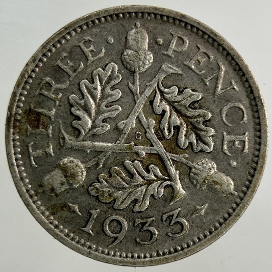 1933 George V Threepence Silver Coin | Collectable Grade