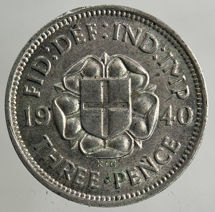 1940 George VI Threepence Silver Coin | Very High Grade