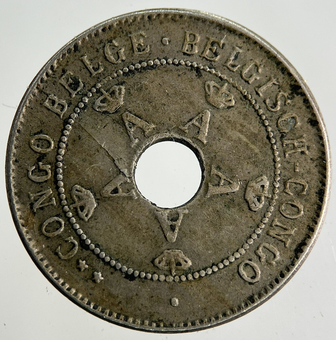 1911 Africa Belgian Congo 10 Centimes Coin | Fine Collectable Grade