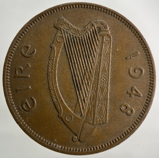 1948 Irish Ireland One Penny Coin | Very High Grade