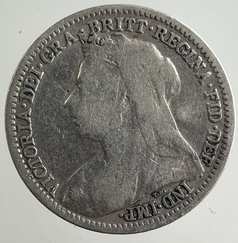 1900 Victoria Threepence Silver Coin | Fine Collectable Grade