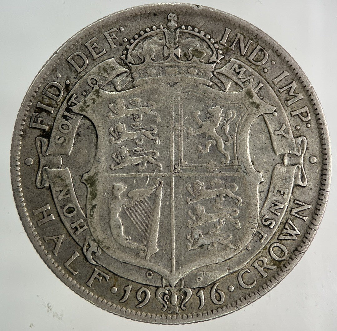 1916 George V Half - Crown Silver Coin | Very High Grade