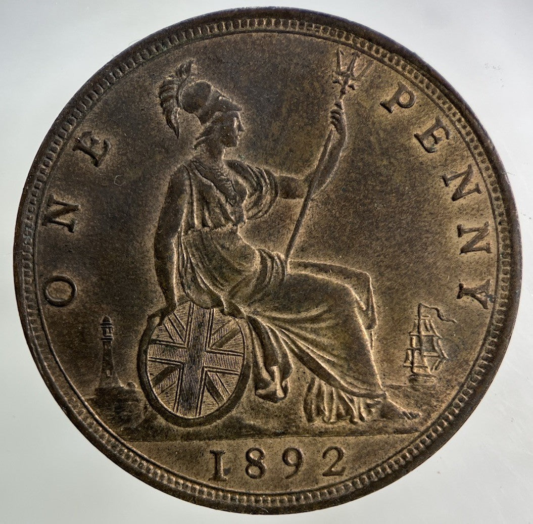 1892 Victoria One Penny Coin | Very High Grade