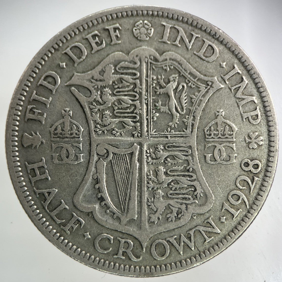 1928 George V Half - Crown Silver Coin | Fine Collectable Grade